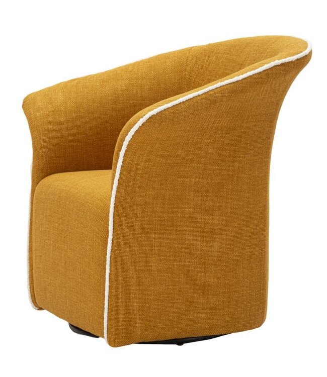 Mauro Ferretti SENAPE SIENA DRAAIFAUTEUIL CM 83,5x66x80 (ZITHOOGTE: CM 42 )