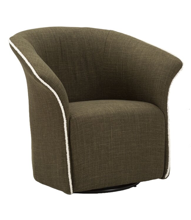 Mauro Ferretti SIENA GREEN DRAAIFAUTEUIL CM 83,5x66x80 (ZITHOOGTE CM 42)