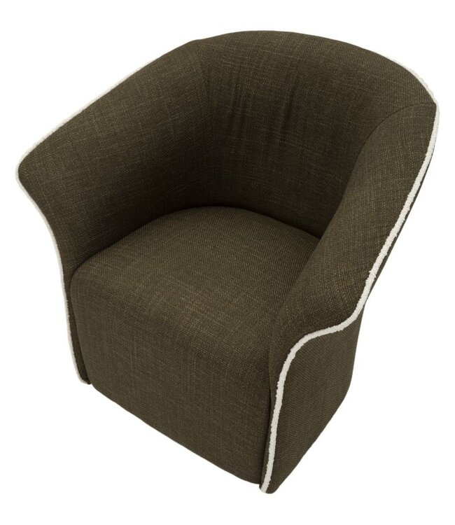 Mauro Ferretti SIENA GREEN DRAAIFAUTEUIL CM 83,5x66x80 (ZITHOOGTE CM 42)