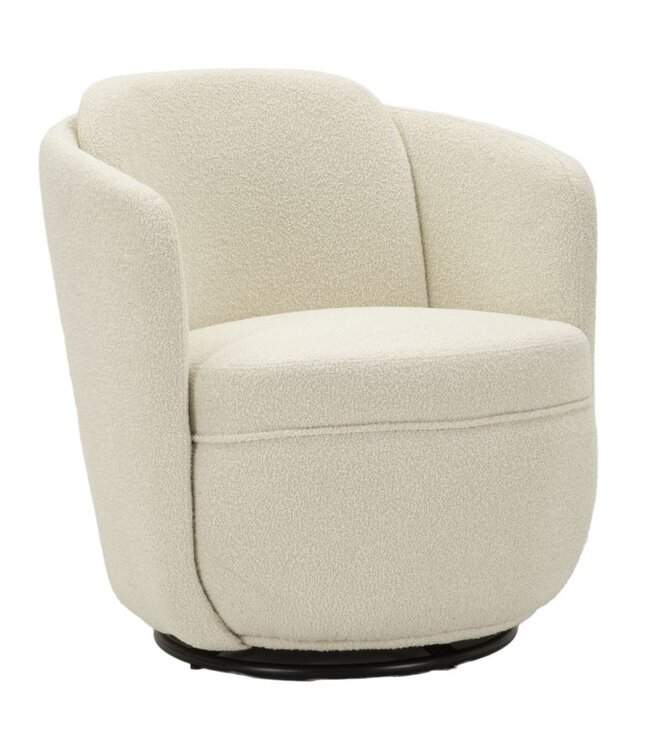 Mauro Ferretti TORINO CRÈME DRAAIFAUTEUIL CM 70X72X75 (ZITHOOGTE CM 44,5)
