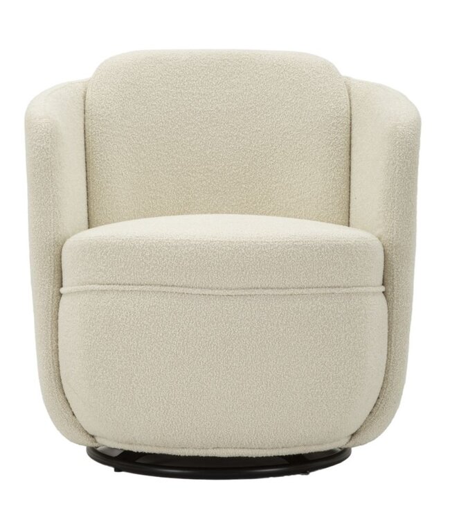 Mauro Ferretti TORINO CRÈME DRAAIFAUTEUIL CM 70X72X75 (ZITHOOGTE CM 44,5)