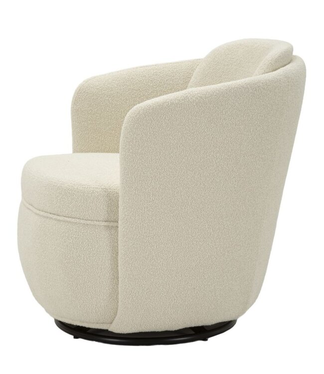 Mauro Ferretti TORINO CRÈME DRAAIFAUTEUIL CM 70X72X75 (ZITHOOGTE CM 44,5)