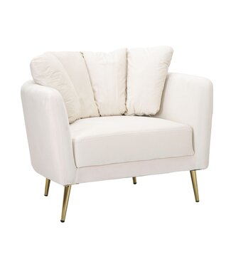 Mauro Ferretti FAUTEUIL KIEV CRÈME CM 88X77X74