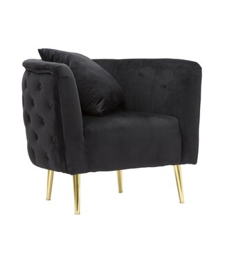 Mauro Ferretti FAUTEUIL BUCAREST ZWART CM 76x74x71