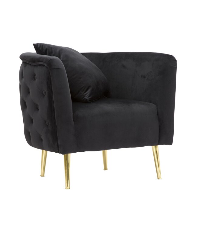 Mauro Ferretti FAUTEUIL BUCAREST ZWART CM 76x74x71