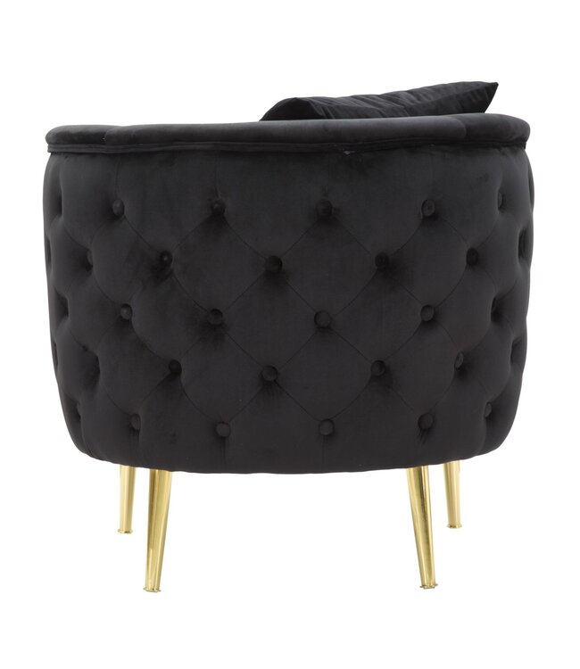 Mauro Ferretti FAUTEUIL BUCAREST ZWART CM 76x74x71