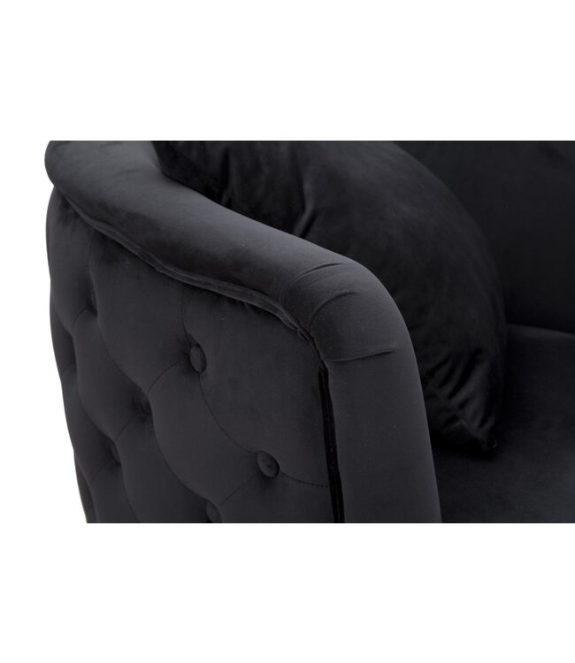 Mauro Ferretti FAUTEUIL BUCAREST ZWART CM 76x74x71