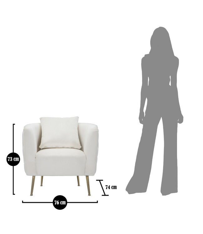 Mauro Ferretti FAUTEUIL BUCAREST CREMA CM 76X74X73