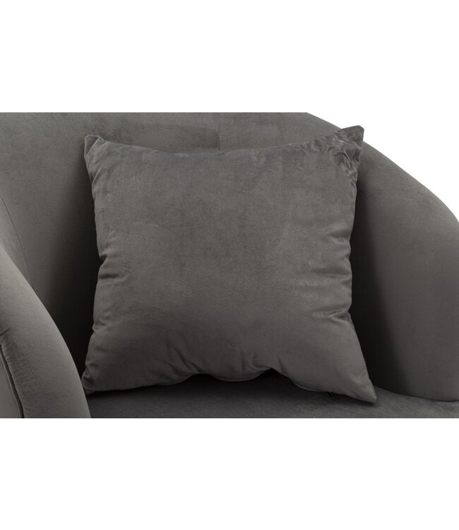 Mauro Ferretti FAUTEUIL ZILVERKLEURIG MET KUSSEN CM 73X66X78