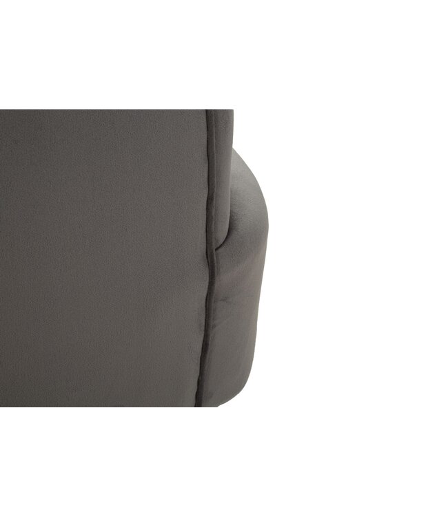 Mauro Ferretti FAUTEUIL ZILVERKLEURIG MET KUSSEN CM 73X66X78