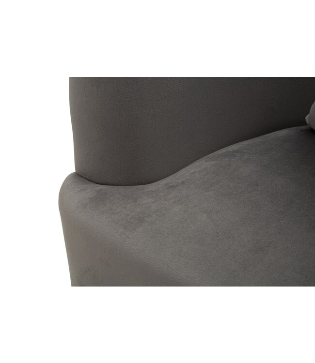 Mauro Ferretti FAUTEUIL ZILVERKLEURIG MET KUSSEN CM 73X66X78