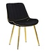 Mauro Ferretti STOEL PARIS NERA/GOUD SET 2 STUKS CM 51X59X79