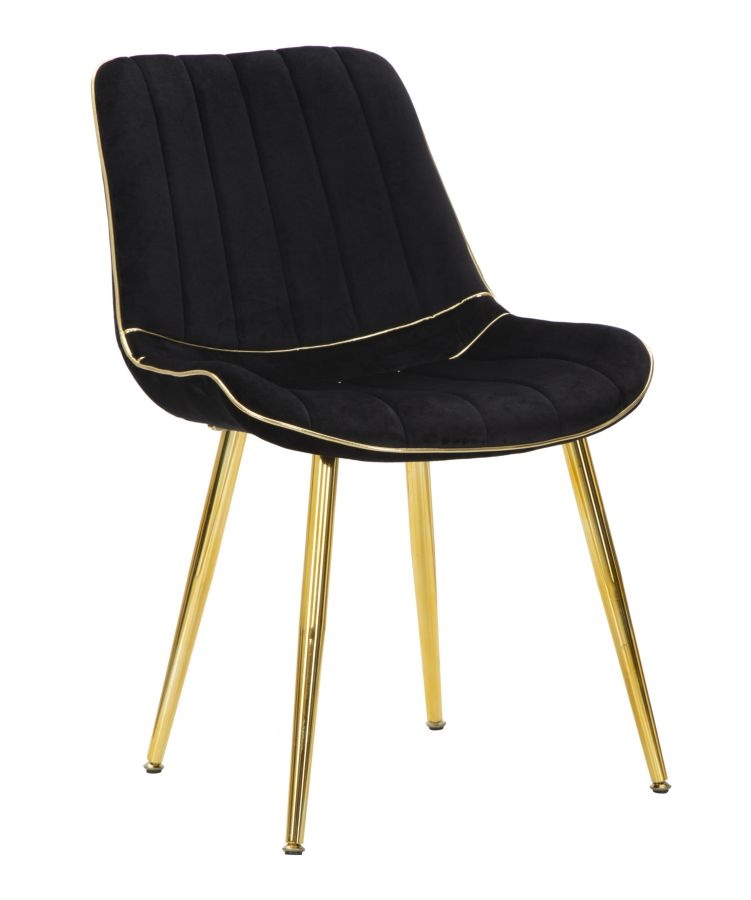 STOEL PARIS NERA/GOUD SET 2 STUKS CM 51X59X79 afbeelding