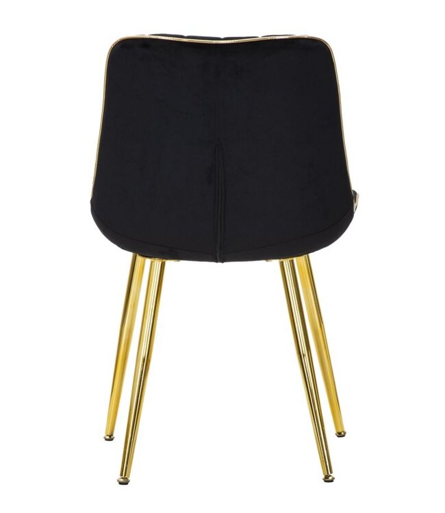 Mauro Ferretti STOEL PARIS NERA/GOUD SET 2 STUKS CM 51X59X79