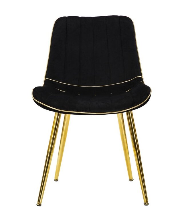 Mauro Ferretti STOEL PARIS NERA/GOUD SET 2 STUKS CM 51X59X79