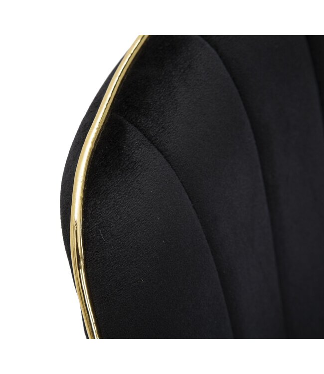 Mauro Ferretti STOEL PARIS NERA/GOUD SET 2 STUKS CM 51X59X79