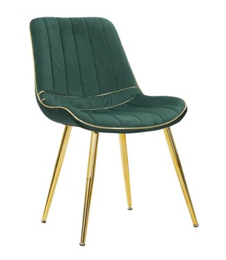 Mauro Ferretti STOEL PARIS VERDE/GOLD SET 2 STUKS CM 51X59X79