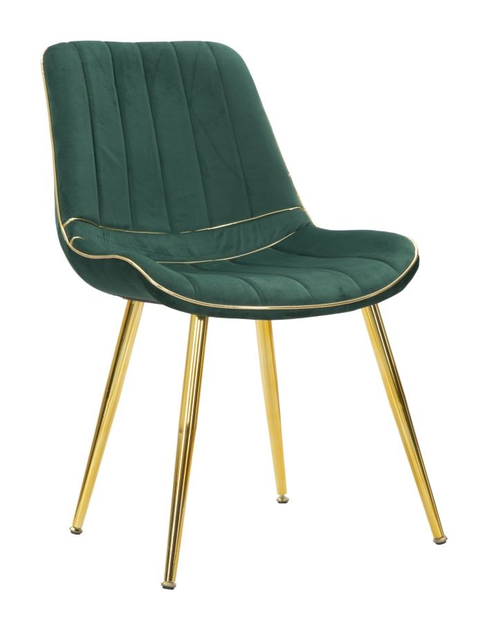 STOEL PARIS VERDE/GOLD SET 2 STUKS CM 51X59X79 afbeelding