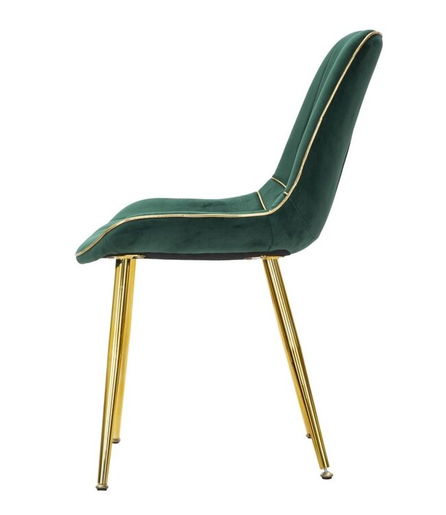 Mauro Ferretti STOEL PARIS VERDE/GOLD SET 2 STUKS CM 51X59X79