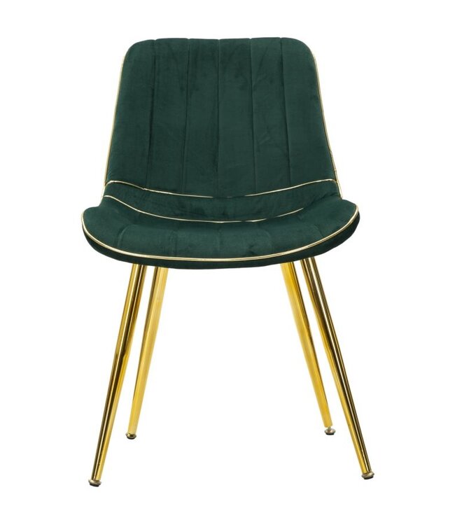 Mauro Ferretti STOEL PARIS VERDE/GOLD SET 2 STUKS CM 51X59X79