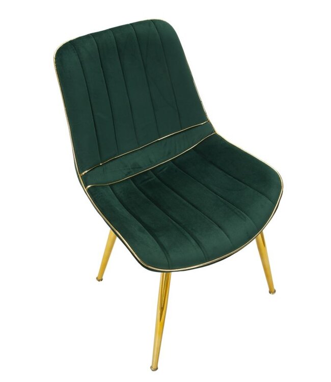 Mauro Ferretti STOEL PARIS VERDE/GOLD SET 2 STUKS CM 51X59X79