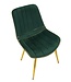 Mauro Ferretti STOEL PARIS VERDE/GOLD SET 2 STUKS CM 51X59X79