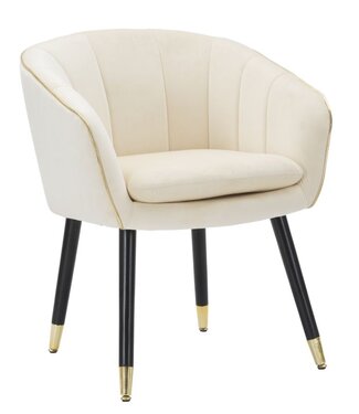 Mauro Ferretti FAUTEUIL PARIJS CREMA/GOUD CM 62X58X78