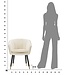 Mauro Ferretti FAUTEUIL PARIJS CREMA/GOUD CM 62X58X78