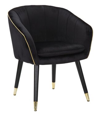 Mauro Ferretti FAUTEUIL PARIJS NERA/GOUD CM 62X58X78