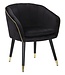 Mauro Ferretti FAUTEUIL PARIJS NERA/GOUD CM 62X58X78