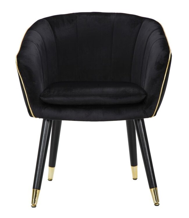 Mauro Ferretti FAUTEUIL PARIJS NERA/GOUD CM 62X58X78