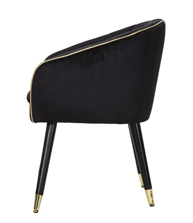 Mauro Ferretti FAUTEUIL PARIJS NERA/GOUD CM 62X58X78