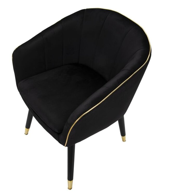 Mauro Ferretti FAUTEUIL PARIJS NERA/GOUD CM 62X58X78
