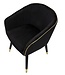 Mauro Ferretti FAUTEUIL PARIJS NERA/GOUD CM 62X58X78