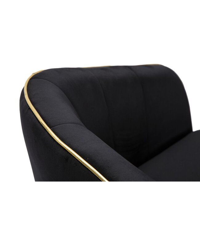 Mauro Ferretti FAUTEUIL PARIJS NERA/GOUD CM 62X58X78