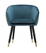 Mauro Ferretti FAUTEUIL PARIJS TEAL/GOUD CM 62X58X78