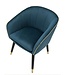 Mauro Ferretti FAUTEUIL PARIJS TEAL/GOUD CM 62X58X78