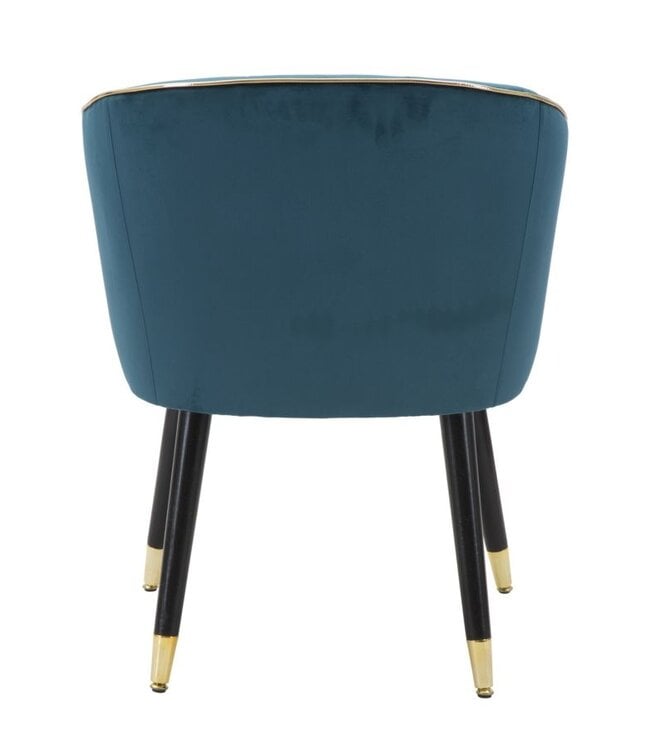 Mauro Ferretti FAUTEUIL PARIJS TEAL/GOUD CM 62X58X78