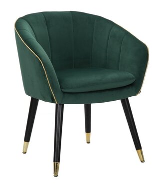 Mauro Ferretti FAUTEUIL PARIS VERDE/GOUD CM 62X58X78
