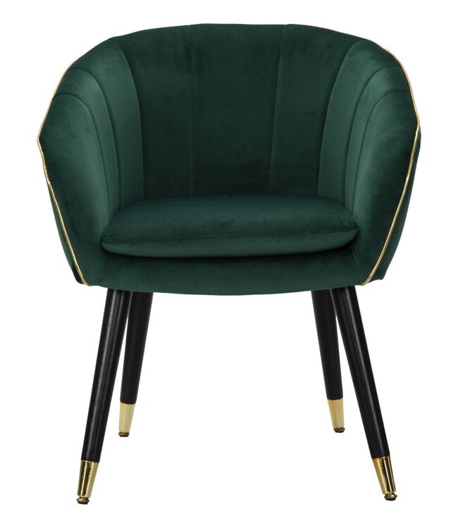 Mauro Ferretti FAUTEUIL PARIS VERDE/GOUD CM 62X58X78