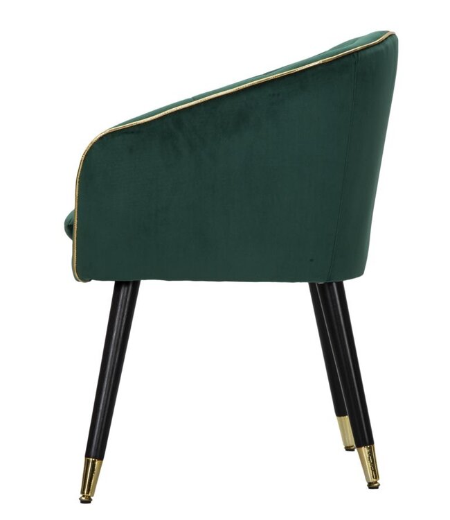 Mauro Ferretti FAUTEUIL PARIS VERDE/GOUD CM 62X58X78