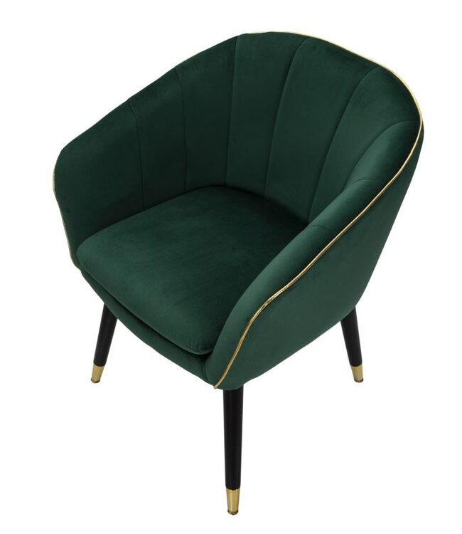 Mauro Ferretti FAUTEUIL PARIS VERDE/GOUD CM 62X58X78