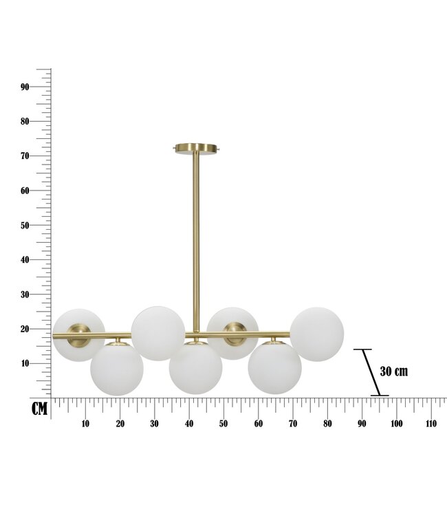 Mauro Ferretti PLAFONDLAMP GLAMY 7 LUCI CM 81x30x74