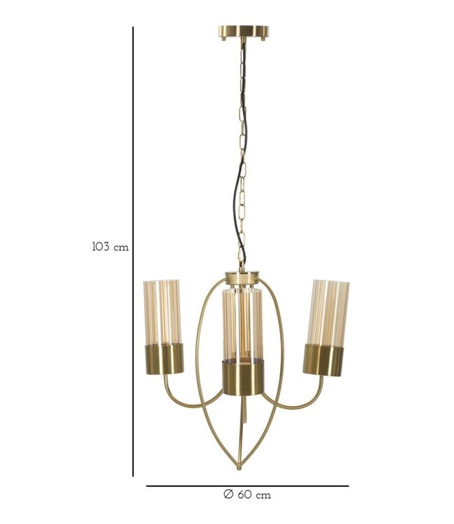 Mauro Ferretti PLAFONDLAMP VERSAILLES 3 LICHTS CM Ø 60X103