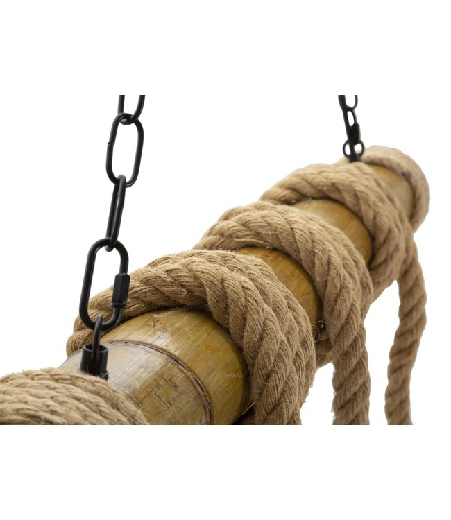 Mauro Ferretti PLAFONDLAMP BAMBOE/TOUW CM 80X15X120