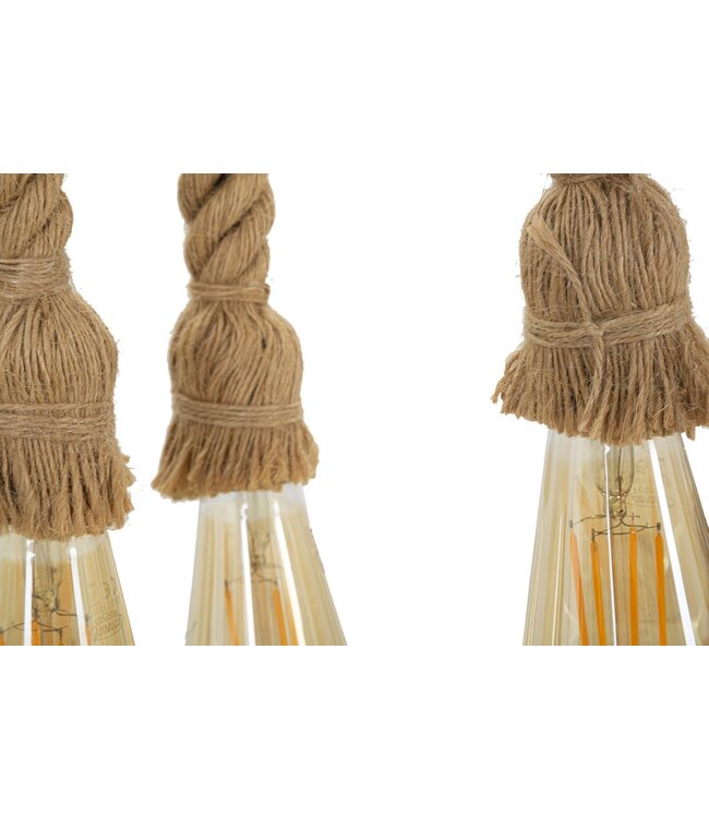 Mauro Ferretti PLAFONDLAMP BAMBOE/TOUW CM 80X15X120