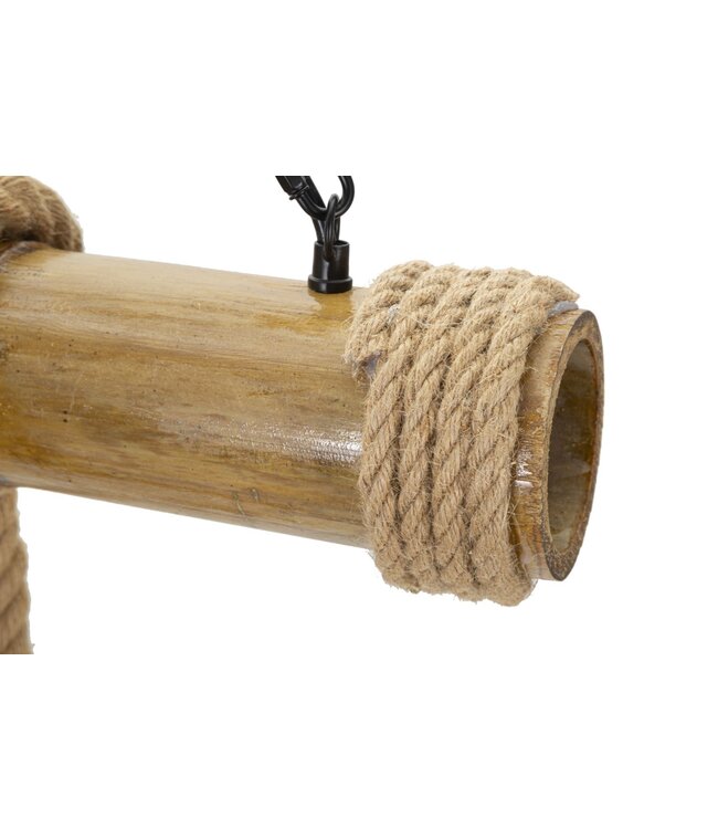 Mauro Ferretti PLAFONDLAMP BAMBOE/TOUW CM 80X15X120