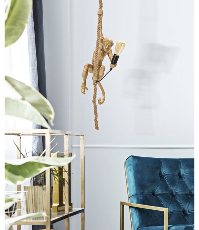 Mauro Ferretti PLAFONDLAMP AAP GOUD CM Ø 27X32X60