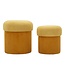 Mauro Ferretti BLADERDEEG MET OPSLAG ESPENHOUT MOSTERD SET 2 STUKS CM Ø 42X44-35X37