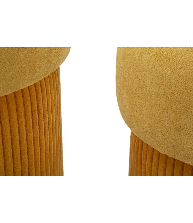 Mauro Ferretti BLADERDEEG MET OPSLAG ESPENHOUT MOSTERD SET 2 STUKS CM Ø 42X44-35X37